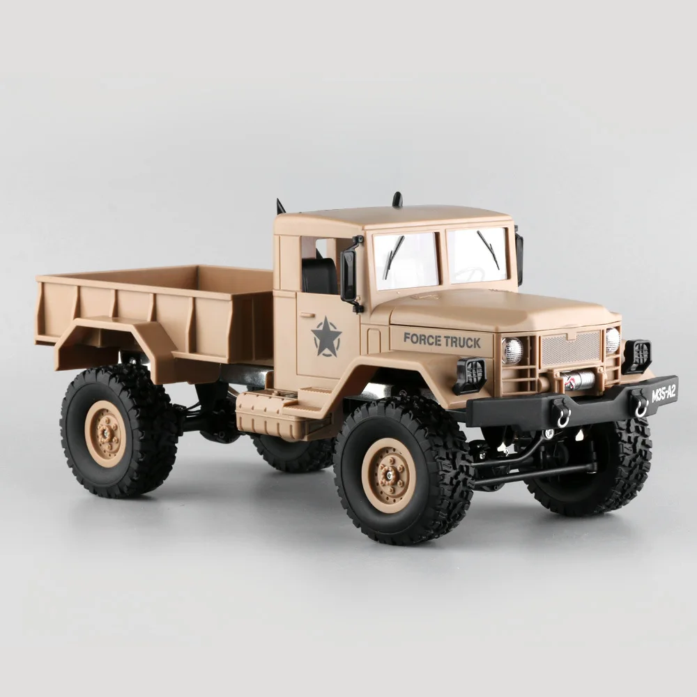 RC Car 4WD 2.4G Replaceable Tire Tracked Snow Truck WiFi HD Camera Real-time Transmission High Speed Military Truck VS WPL B-16