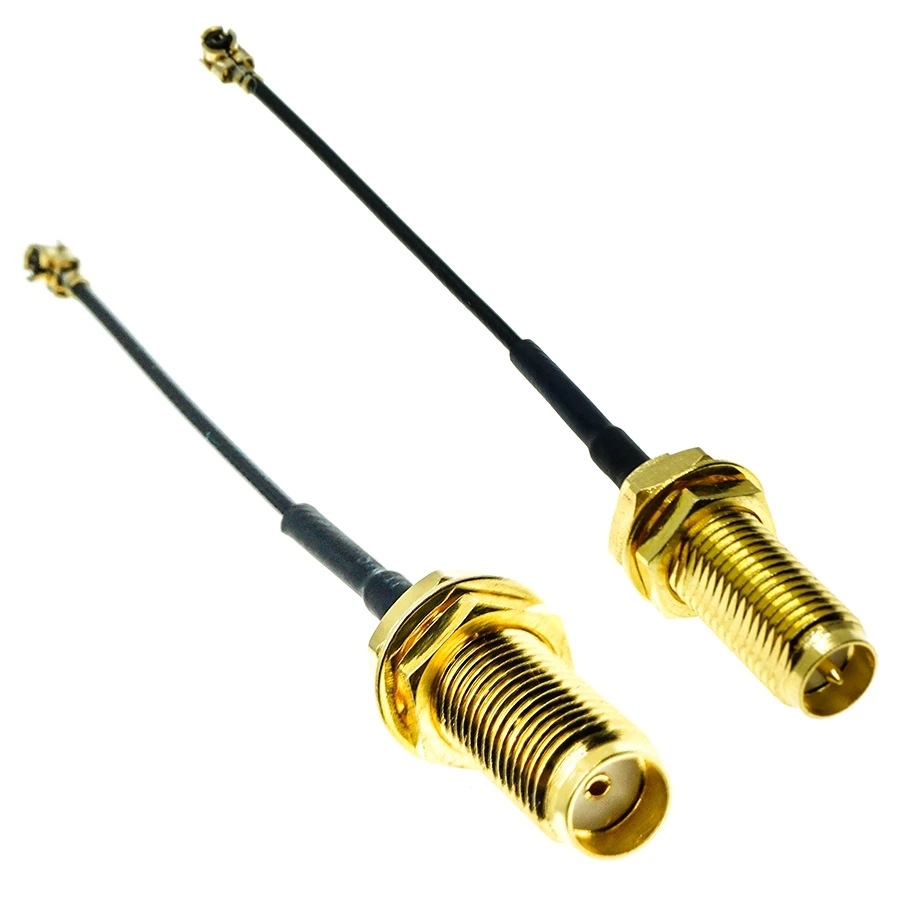 U.FL IPX IPEX UFL to RP-SMA SMA Female Bulkhead 15MM Thread Antenna WiFi Pigtail 1.13  Cable ufl 1.13mm Pick Your Length