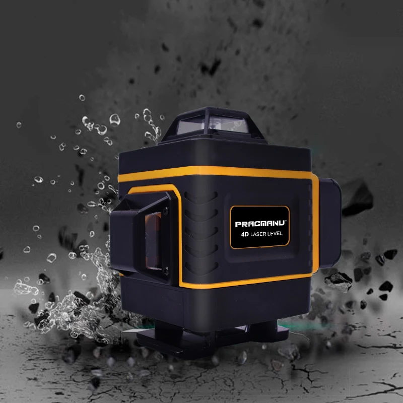 Livello Laser pratico 16 linee livello 4D autolivellante 360 croce orizzontale e verticale livello Laser linea verde Super potente