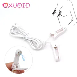 EXVOID Breast Flirting Toys Electric Shock Accessory Clitoris Clip Stimulator Nipple Clamps Labia Clips Sex Toys For Couples