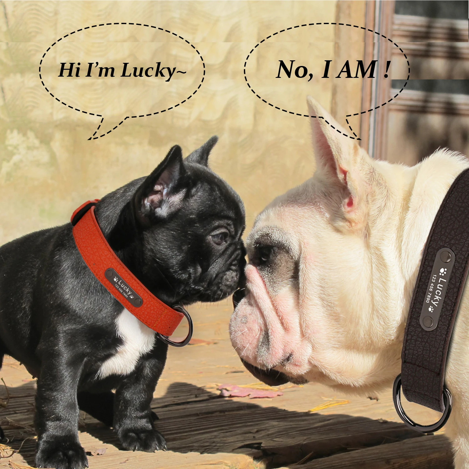 Personalized Dog Collar Leather Pet Tag Collar for Dogs Big Dog Collar for Small Dogs Wide Custom Large Dog Collar Pet Product