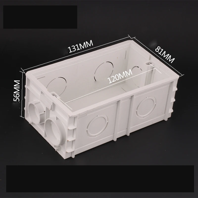 86 Type Household Concealed 146 Type Wall Power Switch Socket Bottom Box White Flame Retardant Junction Box