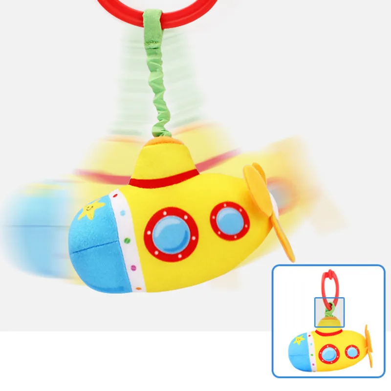 Animal dos desenhos animados Plush Rattle Toys para bebê recém-nascido, Mobile Hanging Bell, Brinquedo infantil Stroller, Early Educational Toys, Speelgoed para criança