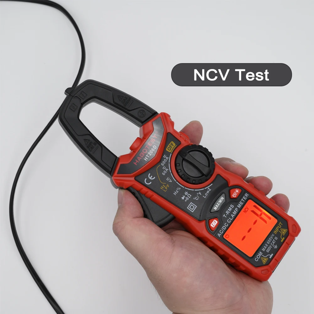 Habotest HT206D AC DC Digital Clamp Meter Multimeter Pinza Amperimetrica