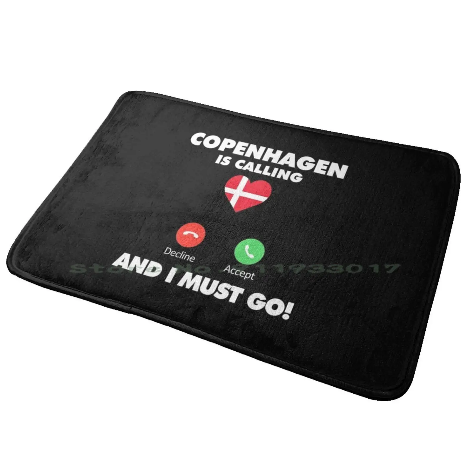 My Copenhagen Is Calling And I Must Go Travel To Denmark Entrance Door Mat Bath Mat Rug Is Calling And I Must Go Travel