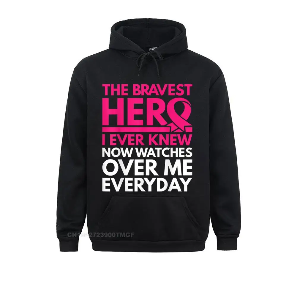 

Watching Over Me Breast Cancer Awareness Shirt Men Company Hoodies NEW YEAR DAY Sweatshirts Printed Long Sleeve Clothes