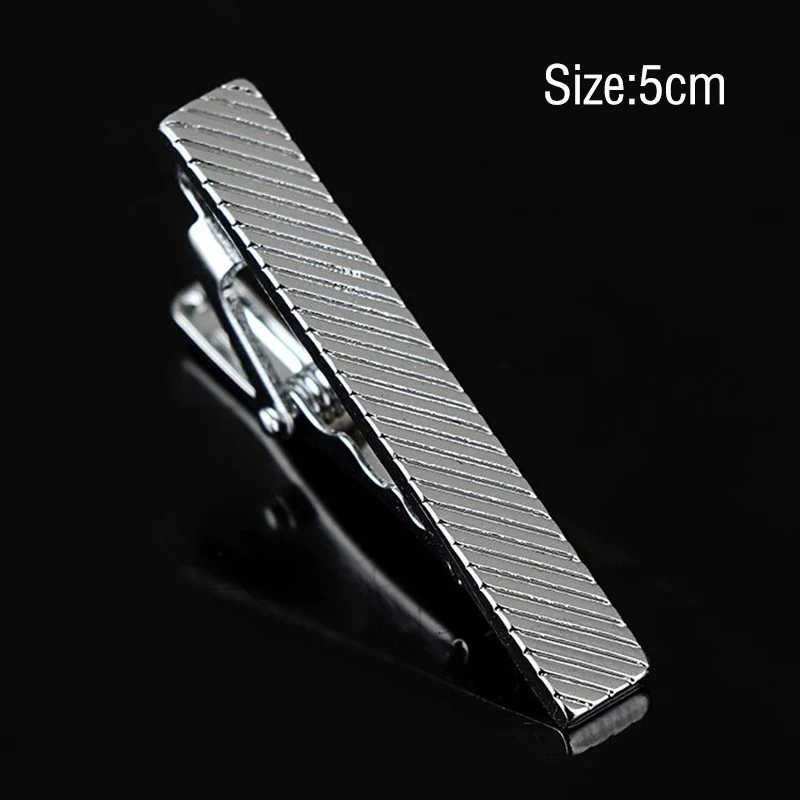 Clips à rayures en métal pour hommes, style de mode simple, fermoir à barre simple, accessoires pratiques de la présidence, épingle à épingle, cadeau pour hommes