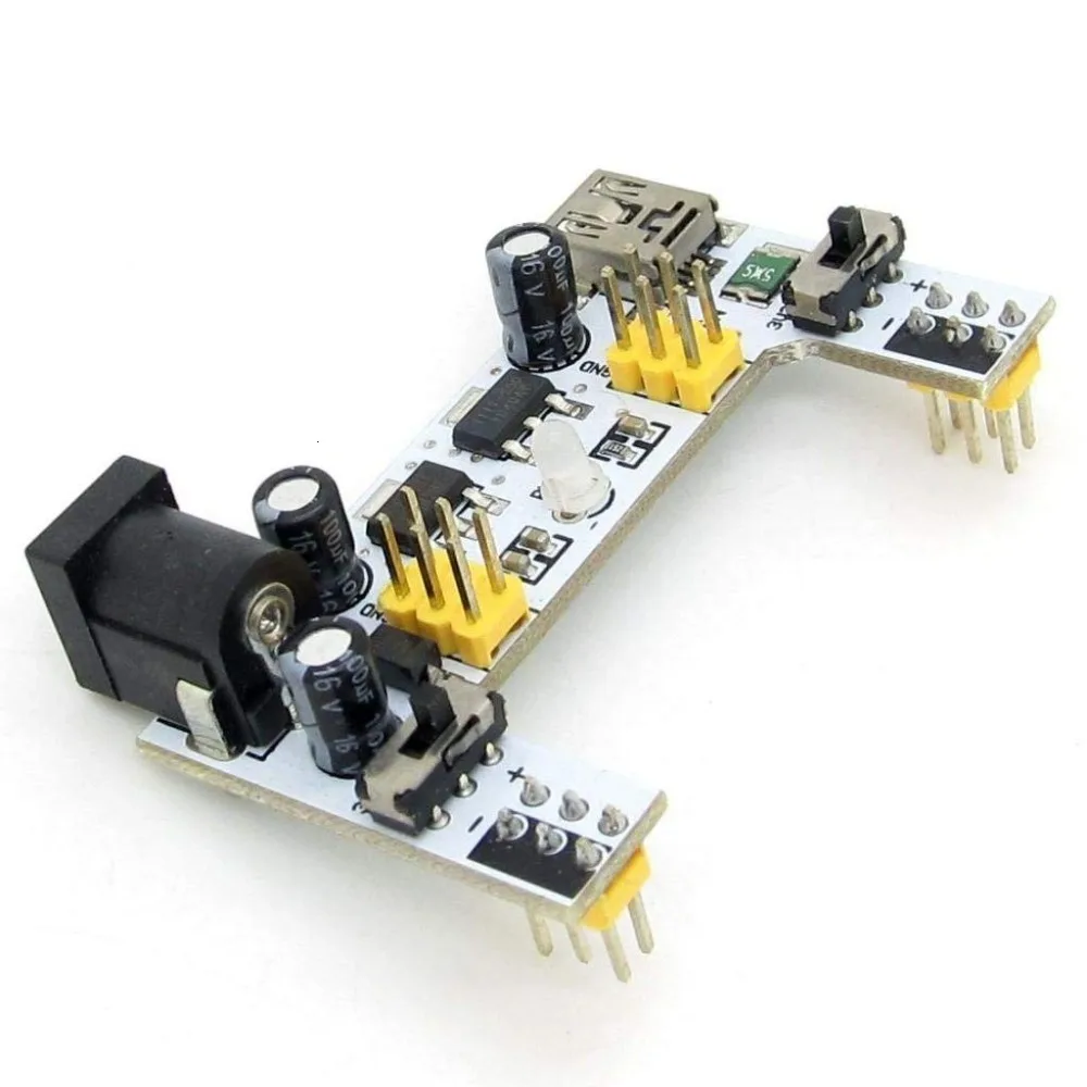 Breadboard Power Supply Module Mb102 Mb 102 White Bread Board Dedicated Power Module 2-way 3.3v 5v Mb-102 Solderless