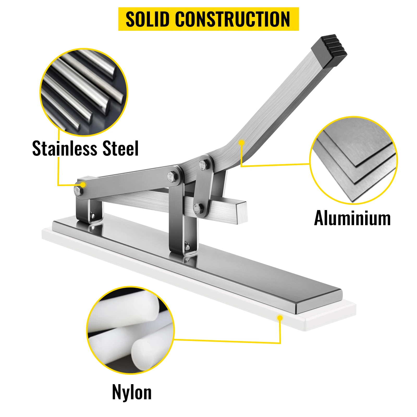 VEVOR-스톤 크랩 클로 크래커 도구, 4 개의 해산물 포크, 알루미늄 및 스테인레스 스틸 쉘 셔커, 레스토랑용 나일론 베이스 포함
