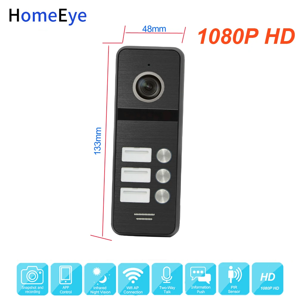 3 wohnungen Startseite Access Control System AHD 1080P WiFi IP Video Tür Telefon Video Intercom TuyaSmart APP Fernbedienung türklingel