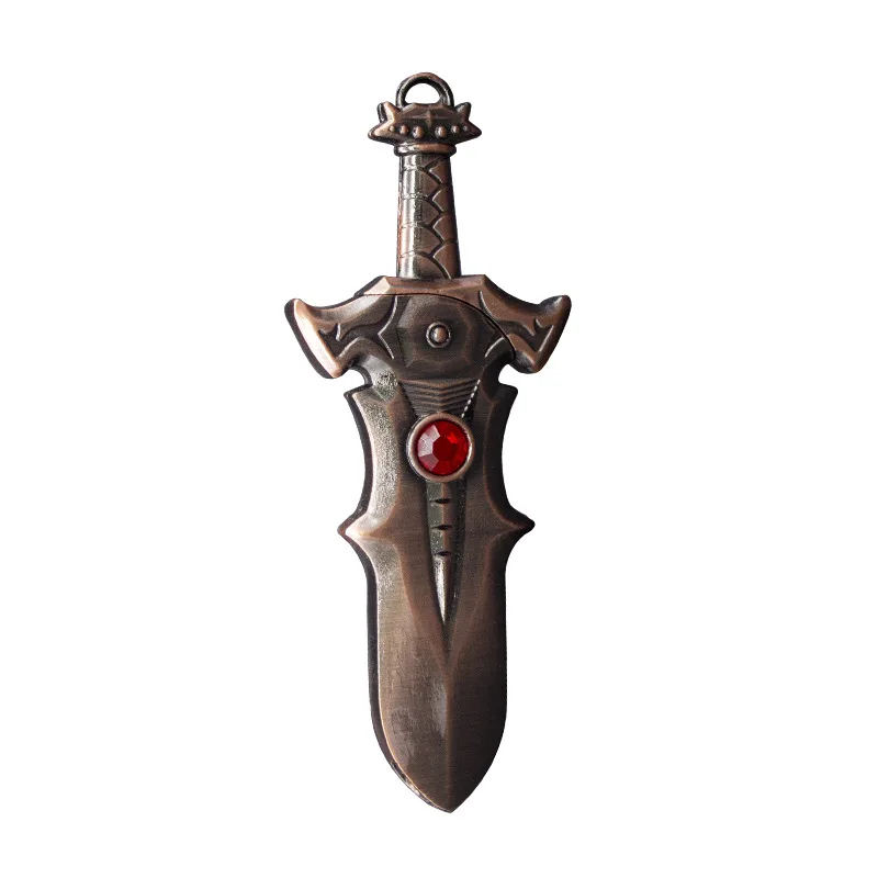 Gas Lighters Personalise Knife Sword Metal Funny Flash Dice Unusual Lighter Smoking Accessories Gadgets for Men