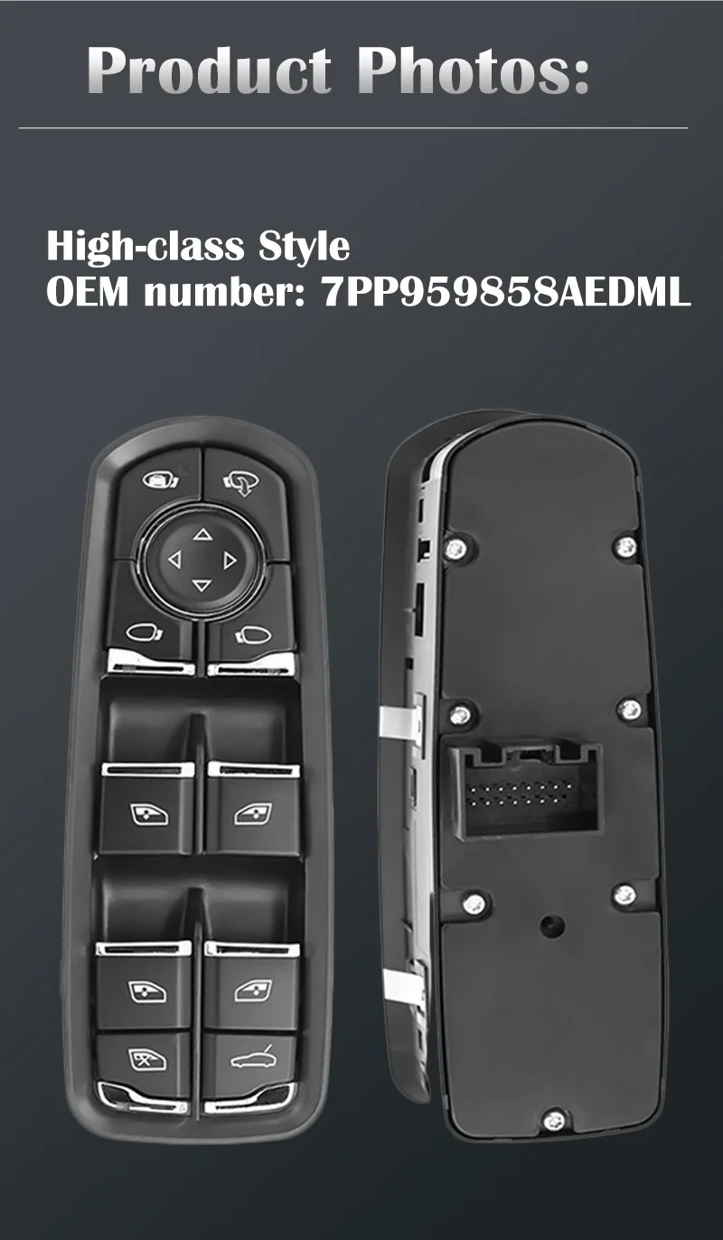 7 pp959858aedml 7 pp959858rdml 7 pp959858mdml Schalter für Fensterheber vorne links für Porsche Cayenne Macan Panamera 2006-2011 – Detail 6