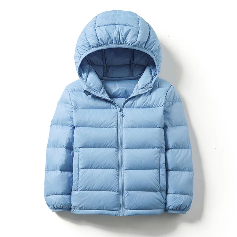 Hoge Kwaliteit Kids Eendendons Jassen 2024 Nieuwe Ultralichte Winterjassen Met Capuchon Voor Jongens Meisjes Draagbare Winddichte Gezwollen Parka \'S