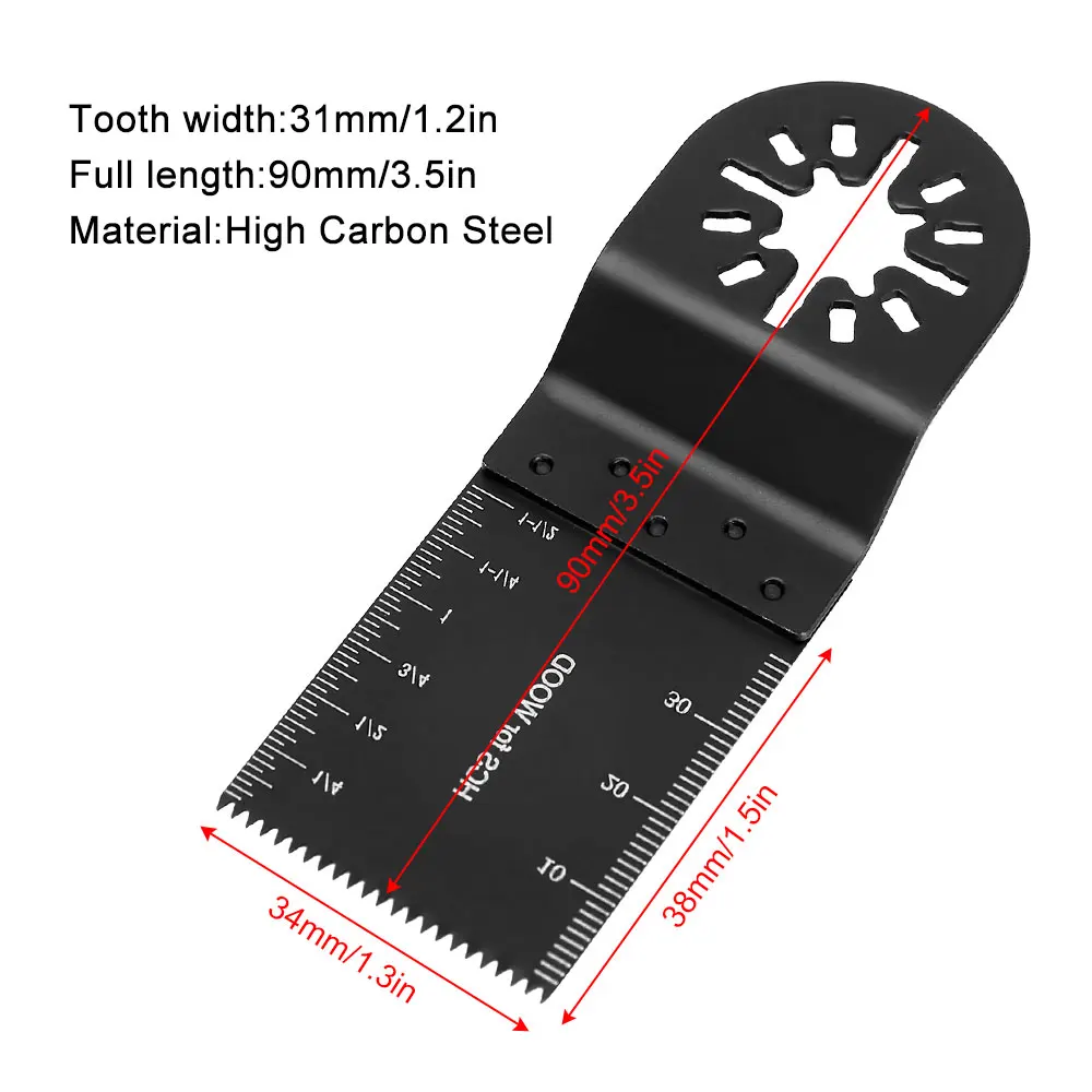 34มม.10Pcs Universal ชุดใบมีดหลายตรงขนาด Multitools ตัดไม้เลื่อยใบมีดประแจ