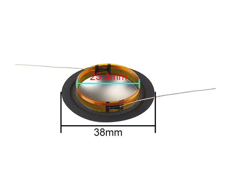 10PCS 25,4mm 25 core Schwingspule Metall Titan Membran + Seide Seite Hochtöner Lautsprecher Reparatur Teile 6-8OHM – Detail 3
