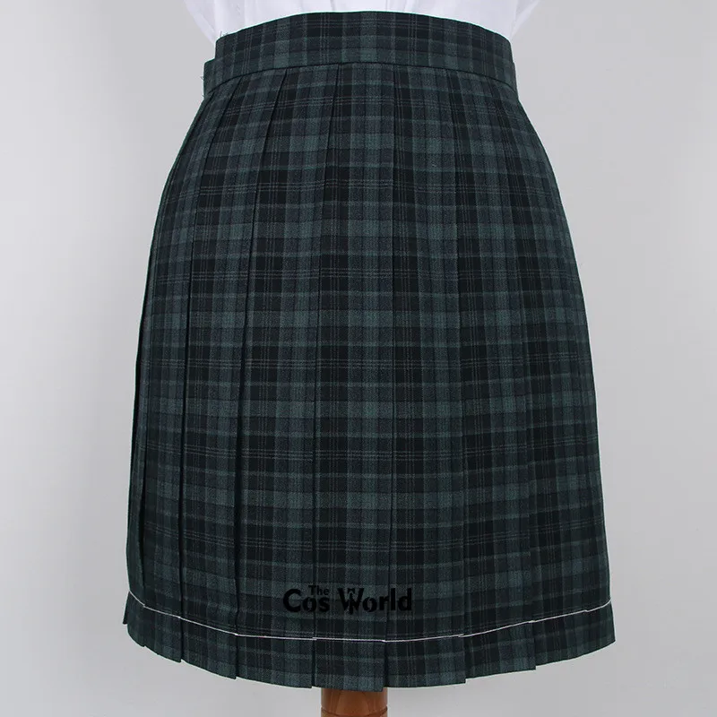 [Nori] Girl's Summer High Waist Pleated Plaid Skirts Women Dress For JK School Uniform Students Cloths