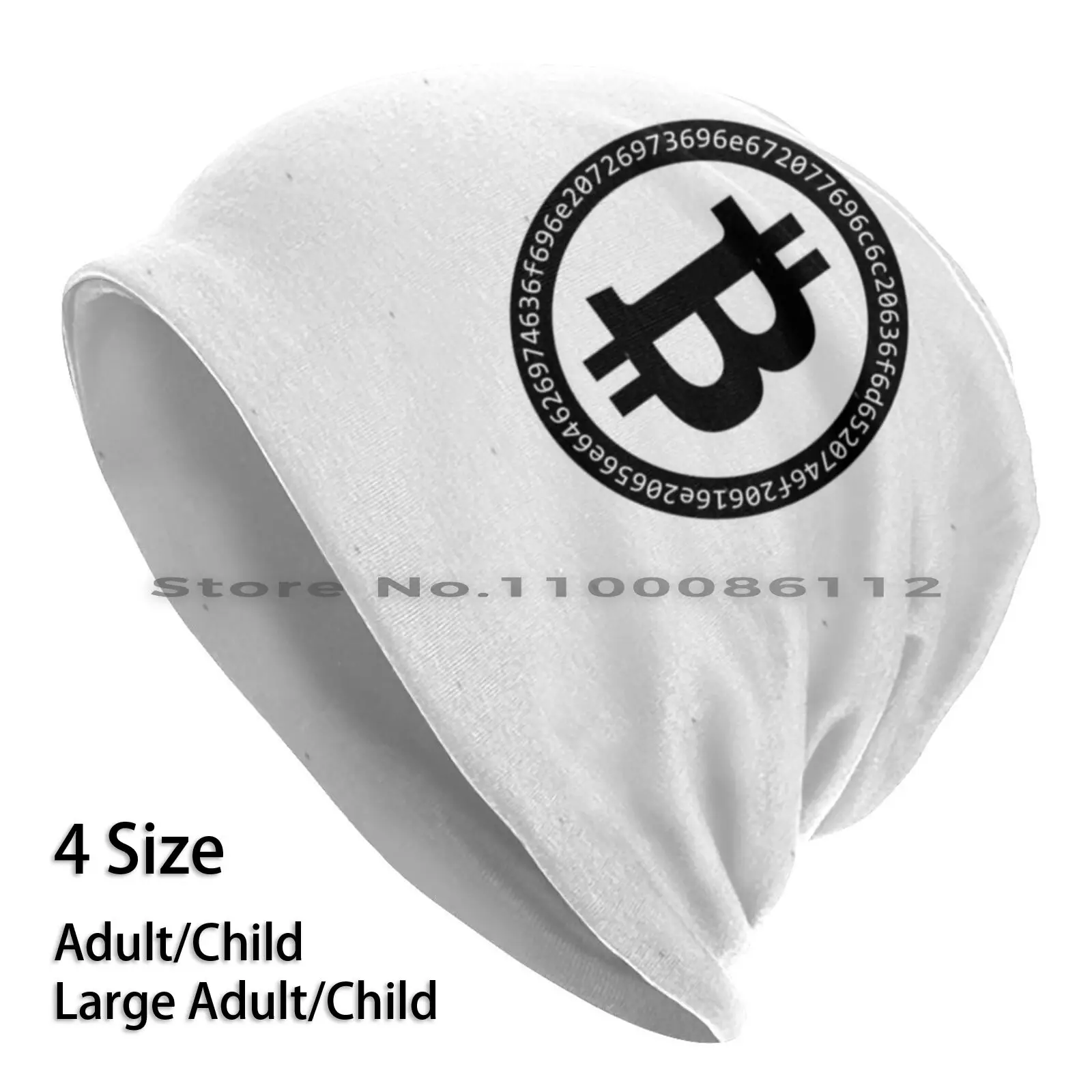 Bitcoin Logo And Hexacode Around Beanies Knit Hat Financial Markets Financial Engineer Oil Equities Fx Forex Trading Index