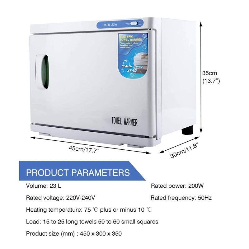 UVランプ用タオルウォーマーヒーター,滅菌ボックス,23l UV滅菌器,スパ美容院用,ネイルツール,消毒