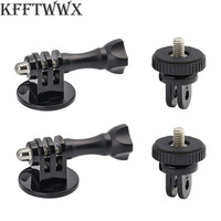 Tripod Adapter Mounts for Gopro 13 12 11 10 9 8 7 6 5 4 3 2 1/4-20 Screw Adapter for Go Pro Hero YI 4K SJ4000 EKEN H9R DBPOWER