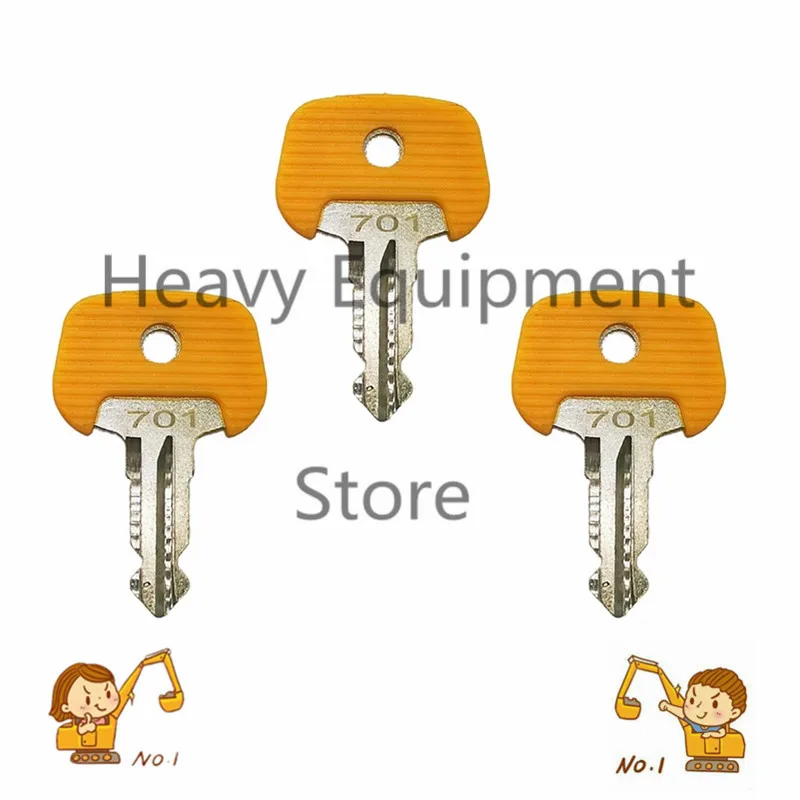 

3 Pcs 701 Forklift Ignition Key For Jungheinrich Ant BT Subway Trucks 28520480