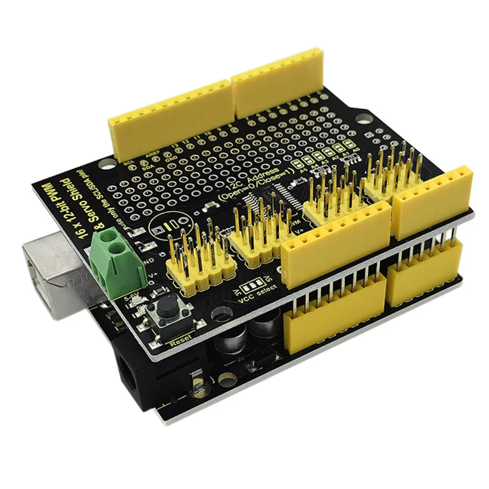 Imagem -03 - Keyestudio-escudo de Servo Motor Drive para Robô Arduino Raspberry pi Pca9685 16 Canais I2c