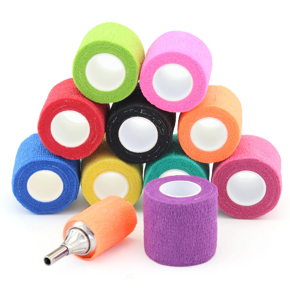 24pcs Colorful Self Adhesive Elastic Bandage Adherent Tape for Athletic Sport Wrap And Tattoo Supply 5cm*4.5m