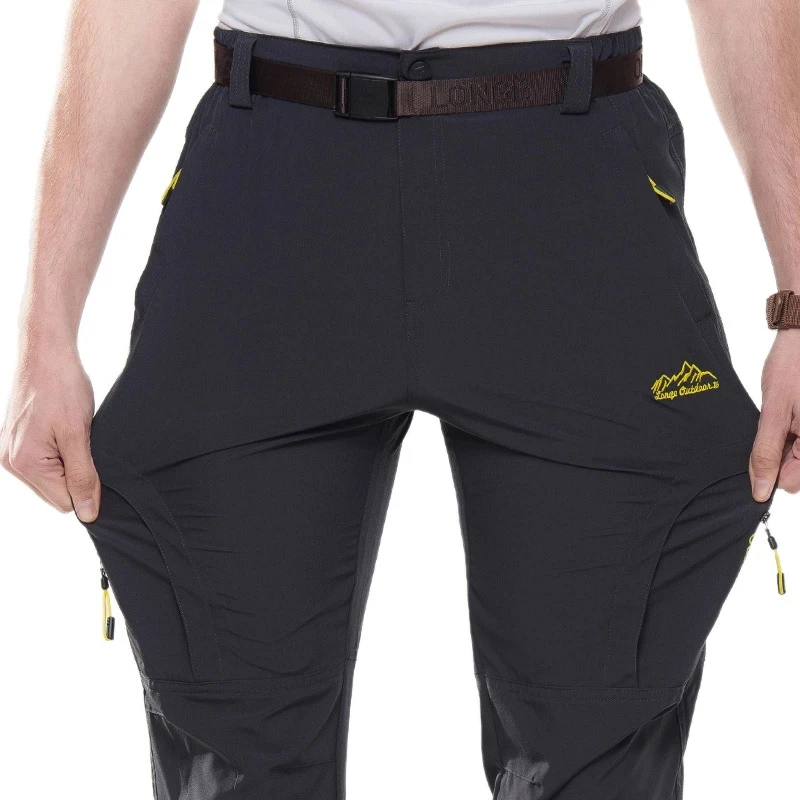 Stretch Hiking Pants Men's Summer Breathable Quick Dry Outdoor Cargo Pants Male Mountain Climbing Fishing Trekking Long Trousers