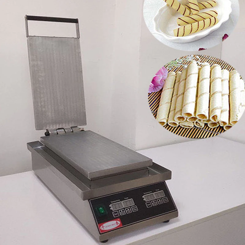 Meringue Egg Roll Machine Desktop 220V Stainless Steel Home Automatic 2KW Commercial Baking Crispy Snack Electrical Appliances