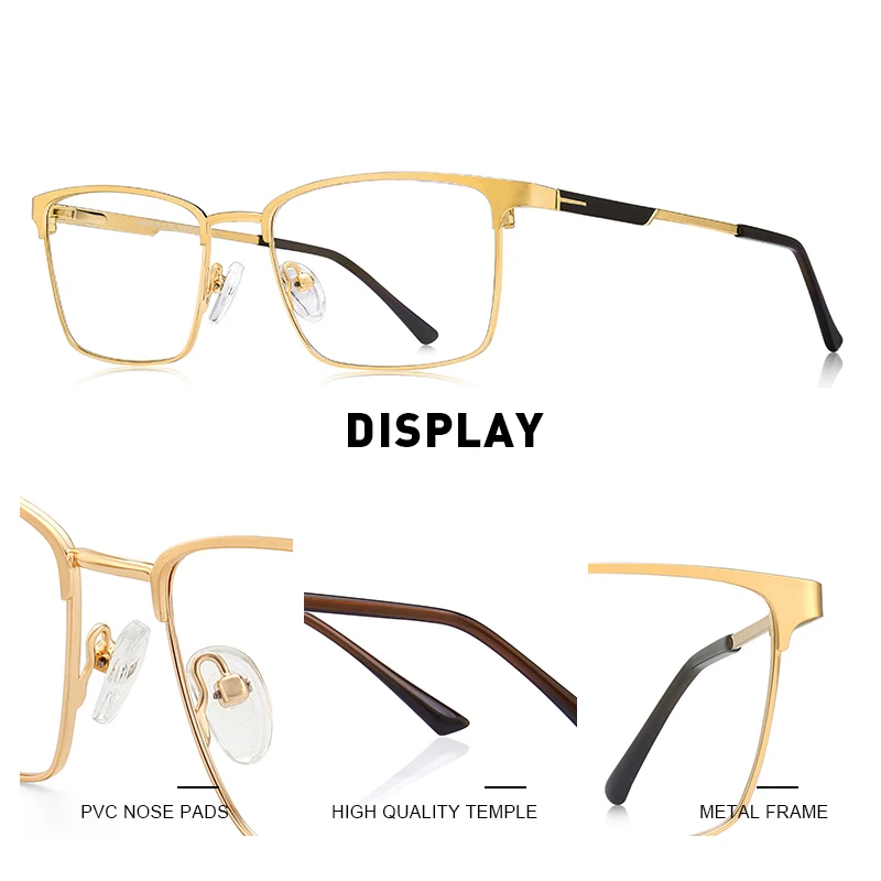 MERRYS DESIGN Men Luxury Alloy Optics Glasses Frames Male Square Ultralight Myopia Prescription Glasses Business Style S2119