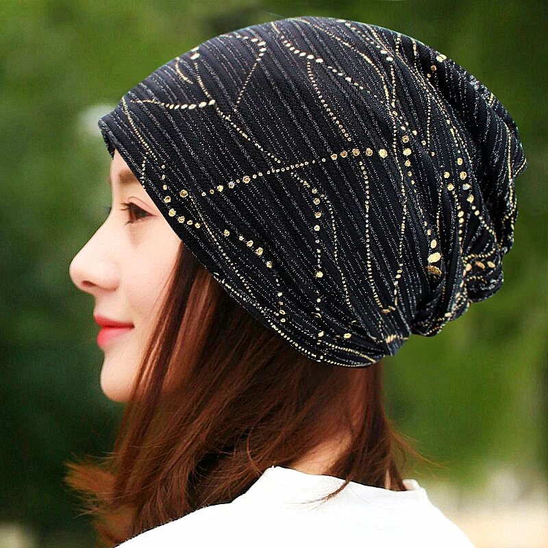 

New Women's Lace Breathes Cotton Turban Head Hat Chemo Beanies Cap Multicolour Headgear Female Headwear Headwrap Accessories