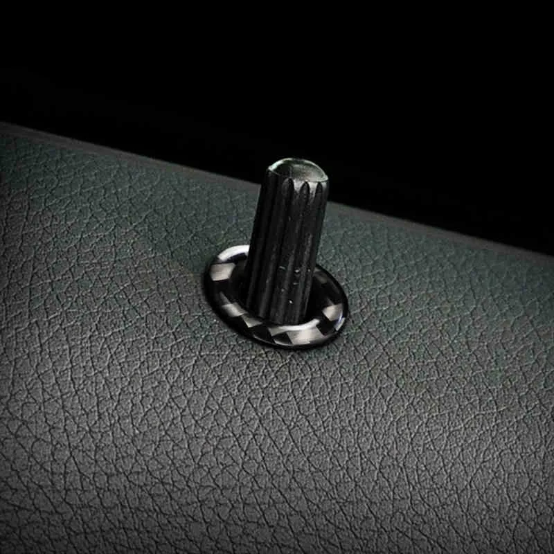 

4 pcs Carbon Fiber Car Styling Door lifting bolt Lock Ring Trim Cover Auto Accessories For Mercedes Benz C E Class GLK W204 W212