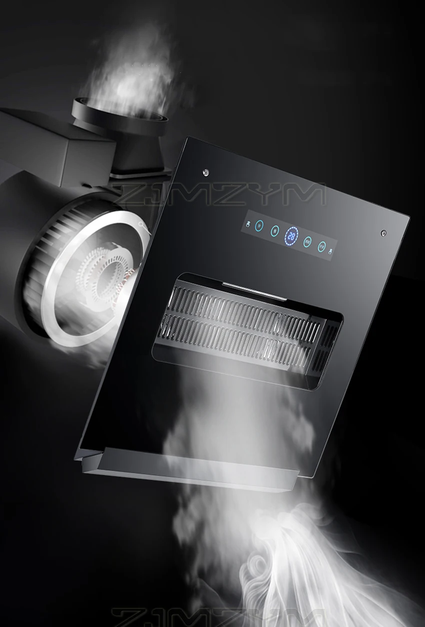 Campana extractora montada en la pared para el hogar, campana extractora de 50/55/60cm, estufa pequeña, succión lateral, limpieza inteligente, Ventilación de 220V