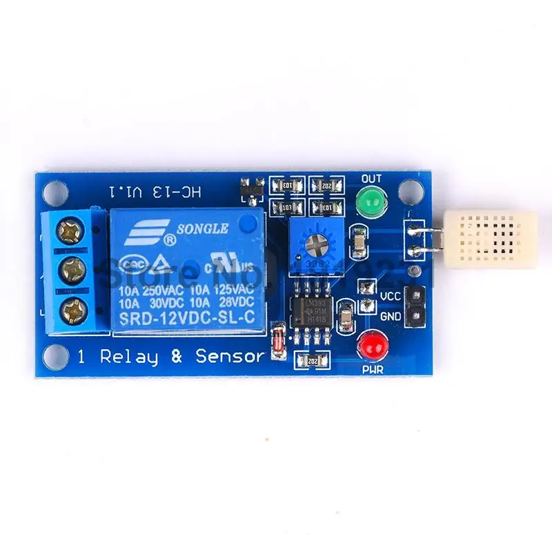 Módulo branco do interruptor da umidade do módulo do relé da cabeça 12v do sensor