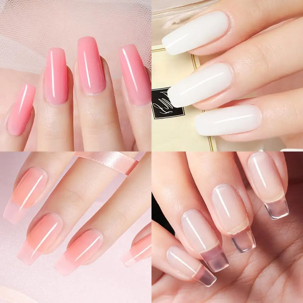 Venalisa poli unhas de gel kit de design de unhas de construção de gel coumuflage conjunto prego de cristal acrílico transparente estender geléia gel polonês