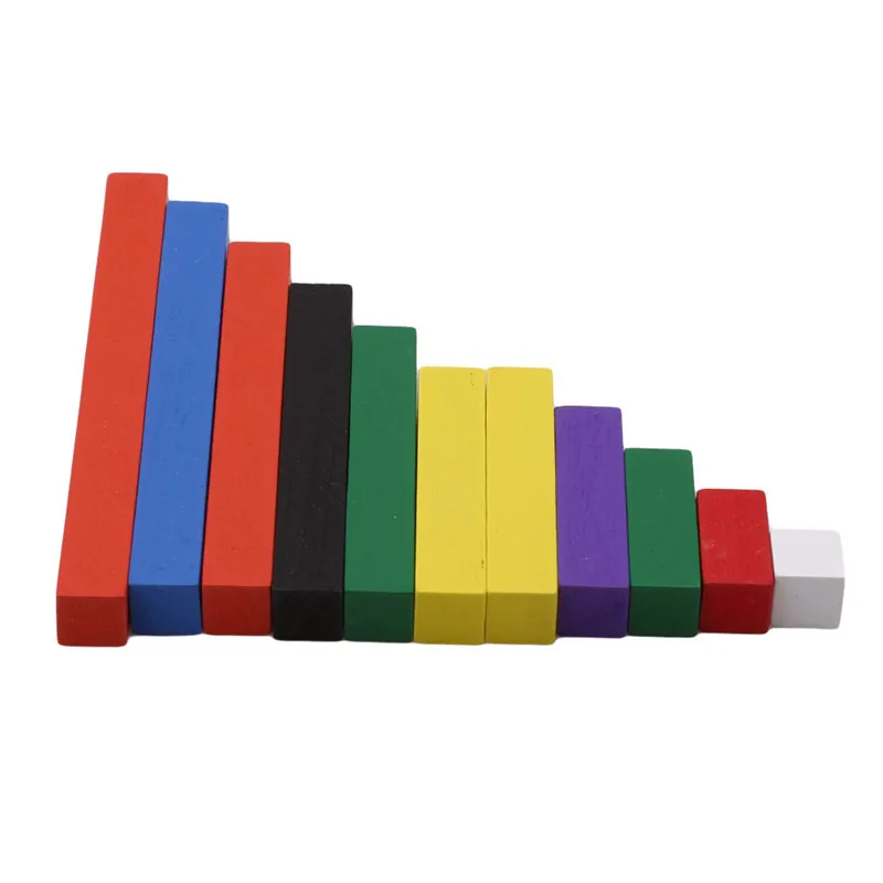 몬테소리 재료 나무 수학 장난감, 숫자 스틱, 다채로운 오름차순 카운트 스틱, 유치원 교육 크리스마스, 1-10cm