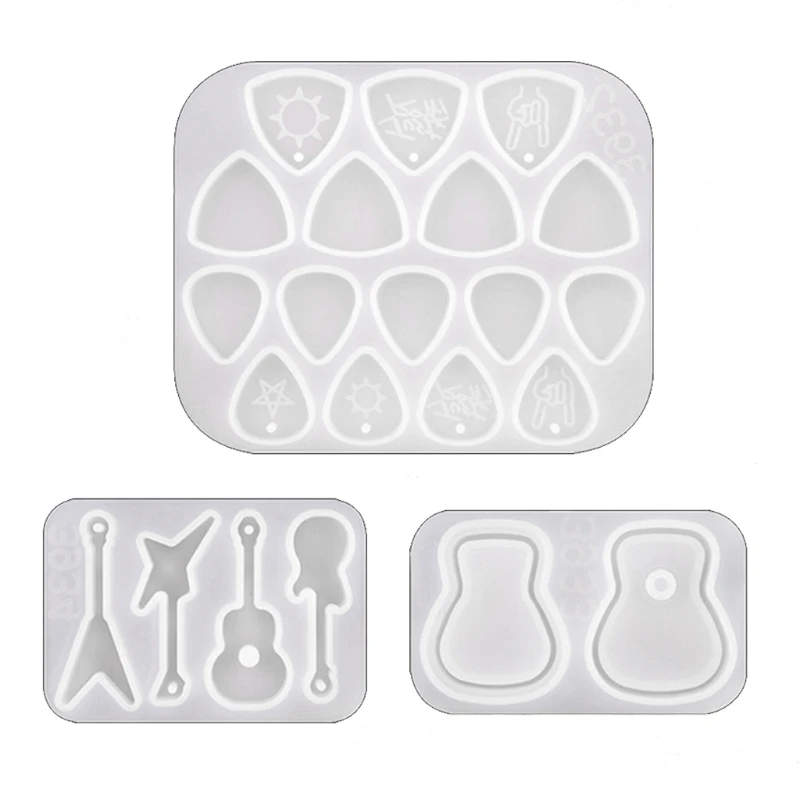 

Guitar Picks Epoxy Resin Molds Plectrums Silicone Casting Jewelry Making for DIY Thumb Finger Pick Keychain Pendants