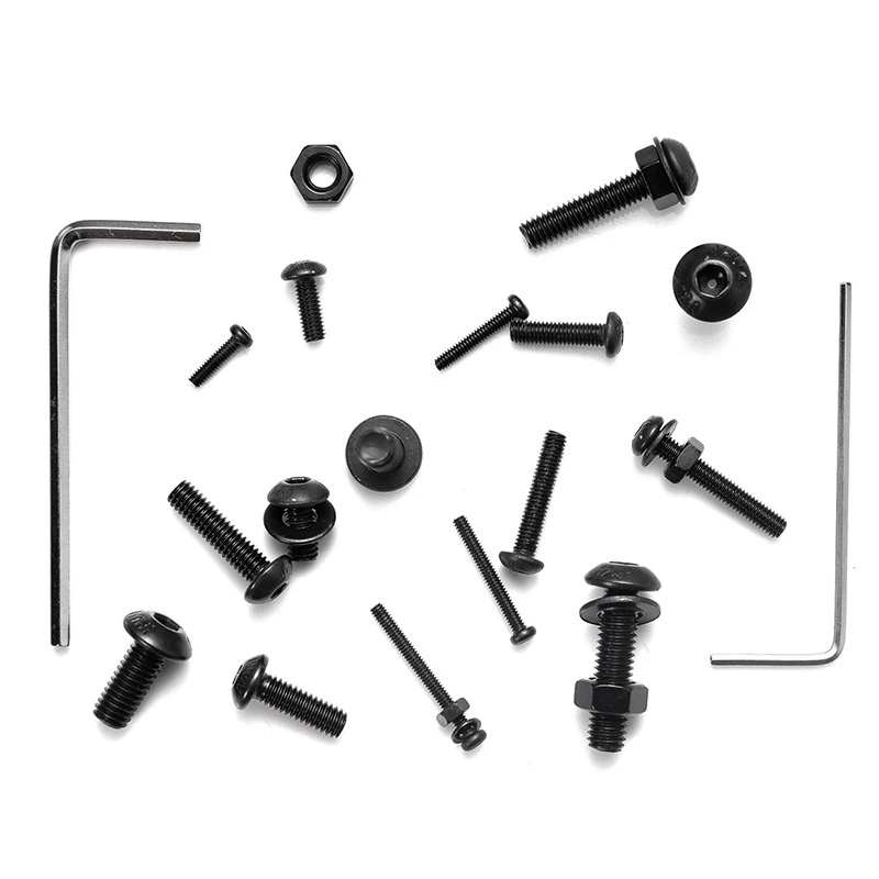 1060 stücke M2 M3 M4 M5 Hex Buchse Schraube Set Stahl Flache Runde Kappe Kopf Schrauben Schrauben und Muttern sortiment Kit mit Lagerung Box