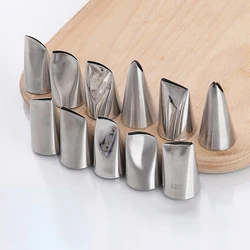 11Pcs/Set Stainless Steel Rose Flower Petal DIY Icing Piping Tips Cupcake Cake Cream Piping Nozzle Cake Decorating Tools