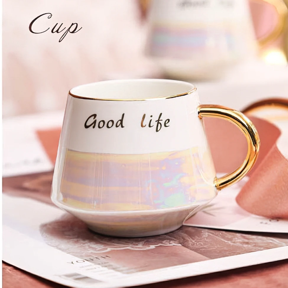 Cearmics Coffee Tea Set Nordic Phnom Penh Colorful 1pot 6cups Water Ware Bar Decoration Household Kitchen Supplies Drinkware