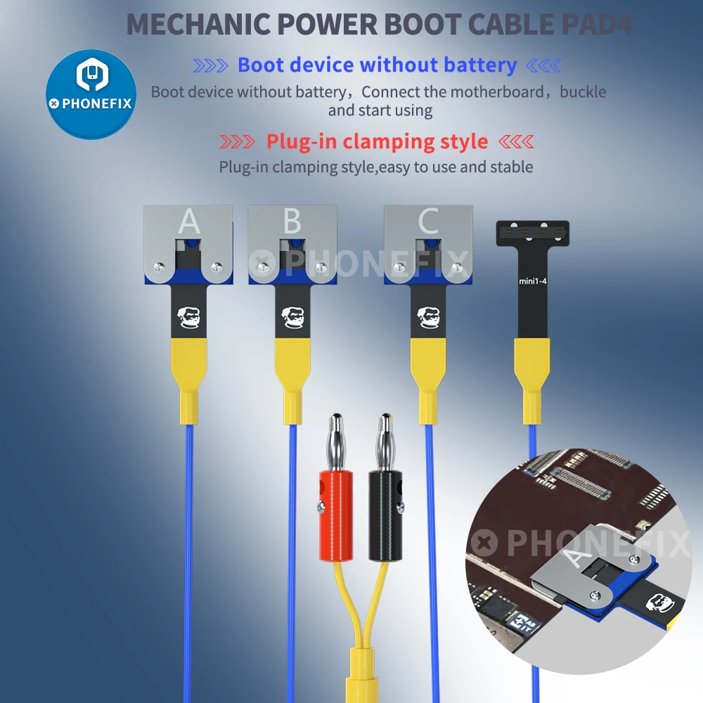 Mechanic iBoot Control cable PAD4 DC Power Supply Boot Test Cable without battery for iPad mini IPAD Pro Air 1234 Maintenance