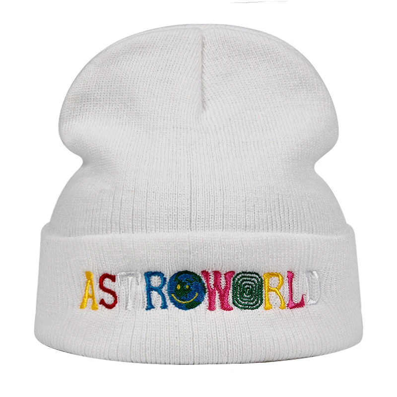 Beanie ASTROWORLD Knitted Hat Embroidery Astroworld Ski Warm Winter Unisex Skullies Beanies