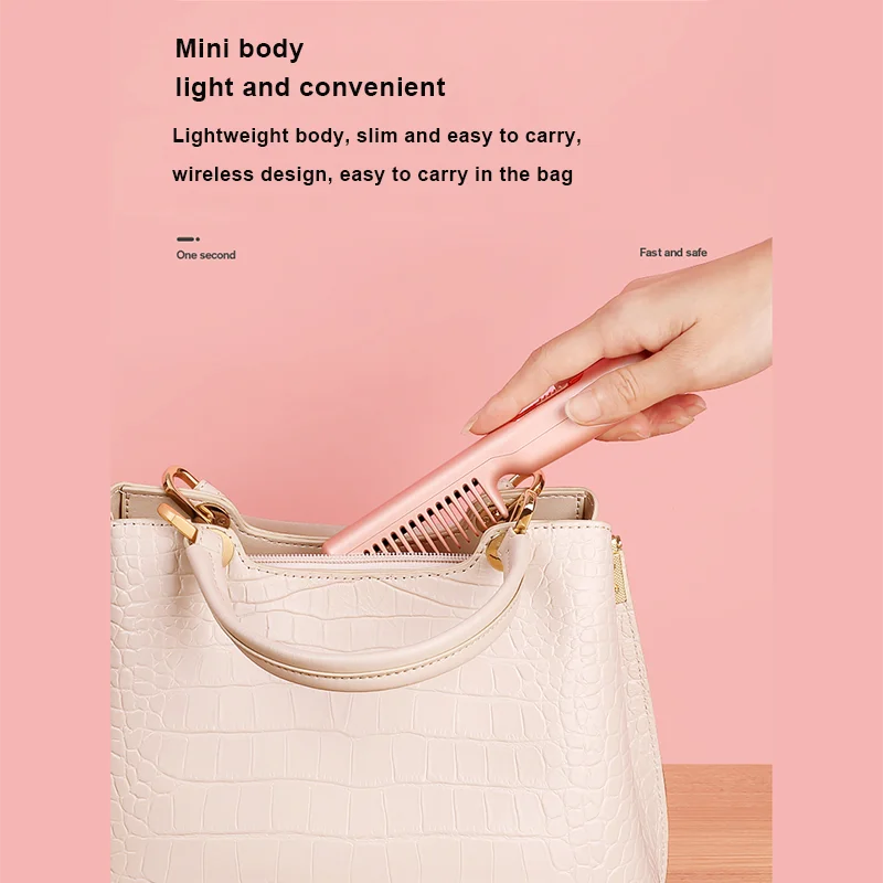 Piastra per capelli senza fili USB ferri da stiro piatti spazzola per raddrizzare i capelli pettine Styler dritto ondulazione arricciacapelli arricciacapelli