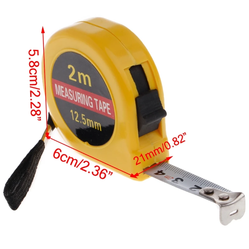 

2m Tape MeasureMetric Steel Measuring Ruler Distance Measuring Tool Pocket Ruler Tool Sewing Cloth Metric Tailor Measuring Tools