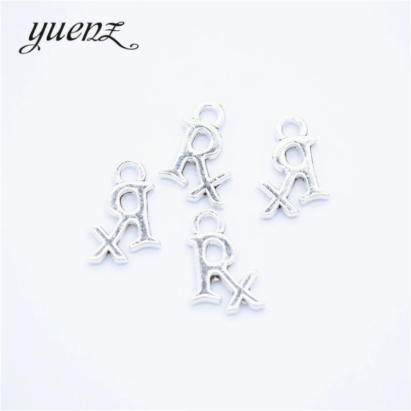 YuenZ 30pcs Antique Silver color Rx prescription Charms Metal Pendants Jewelry Making Accessories 15*10mm S116