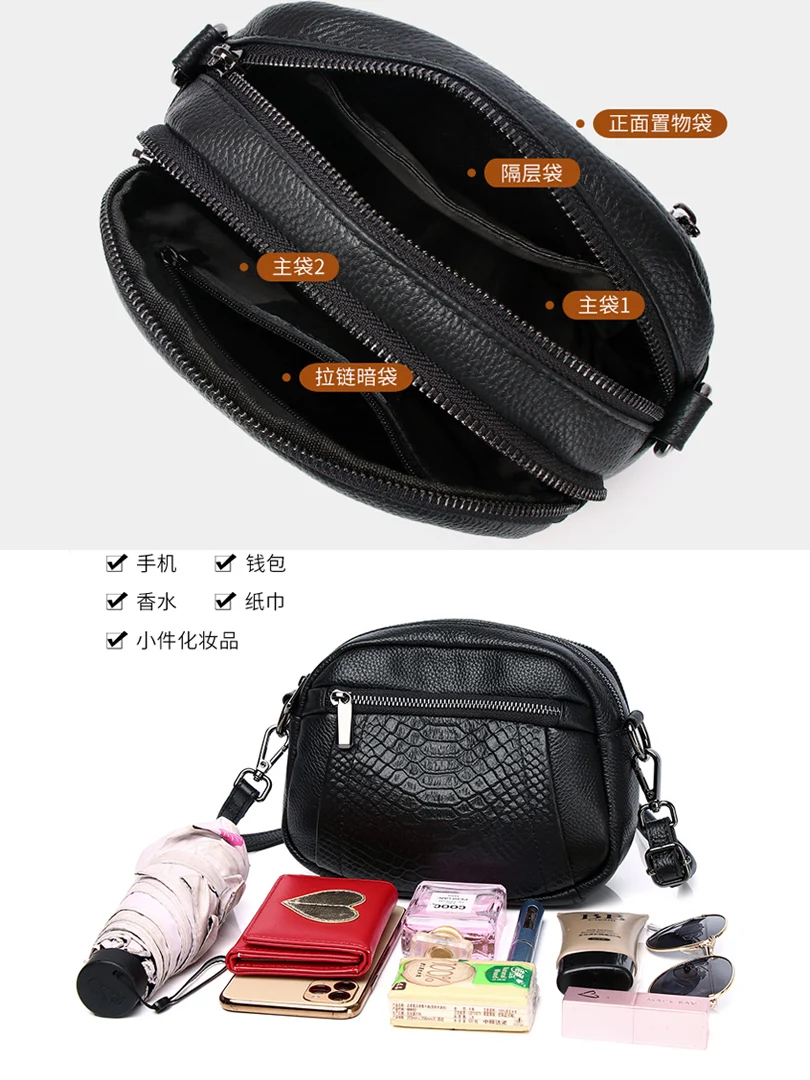 New Soft Genuine Leather Women Shoulder Bags Luxury Designer Handbags Small Crossbody Bags for Women 2023 Messenger Bag