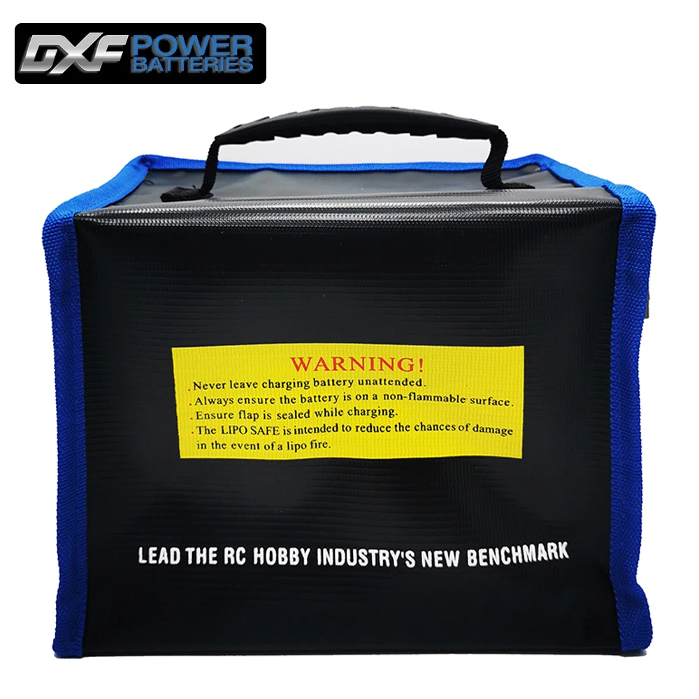 DXF Lipo Bag Fireproof Waterproof Explosion-Proof Portable Lipo Safety Bag 215 * 145 * 165mm for RC FPV Racing Drone Car Battery