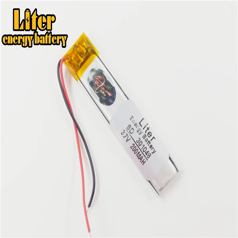 3.7V lithium Tablet polymer battery 301048 200MAH recorder steelmate Bluetooth toy point reading pen