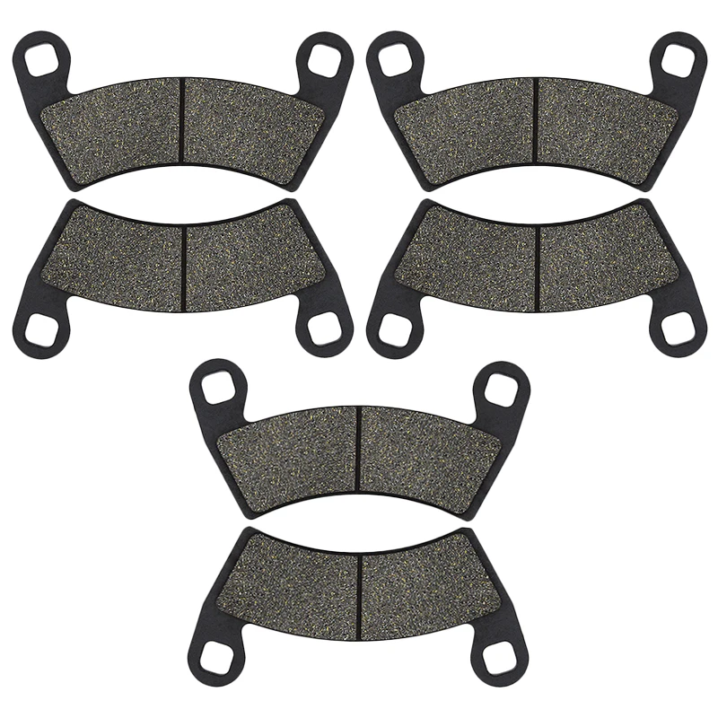 Cyleto Motorcycle Front Rear Brake Pads for Polaris Ranger Crew 700 800 2008-2015 RZR XP4 900 Diesel 12-14 XP 1000 EFI 2014-2019