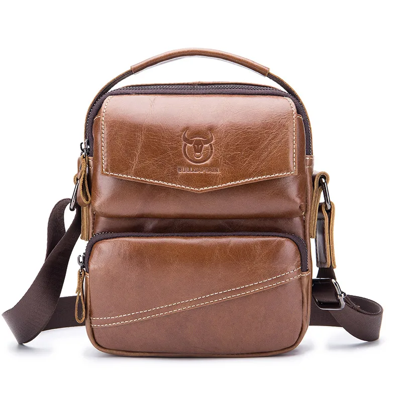 Skórzana torebka typu Crossbody marki bylcaptain torba męska na co dzień skórzana męska torba na ramię w stylu Vintage męska torba Crossbody torba męska — zdjęcie 2