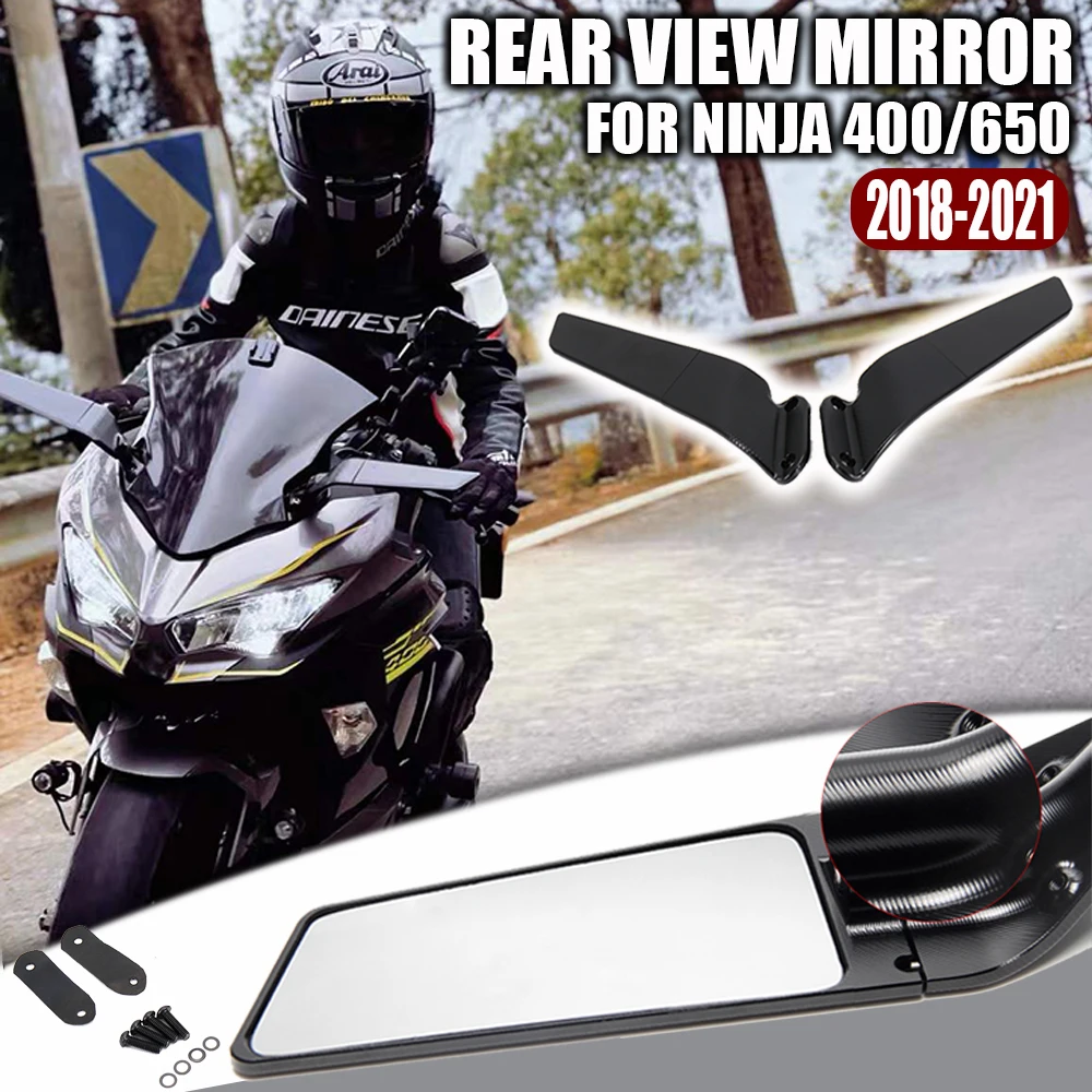 

Ninja New Rearview Mirror Motorcycle Accessories Front Rearview Mirror For Kawasaki NINJA 400 650 2018-2022